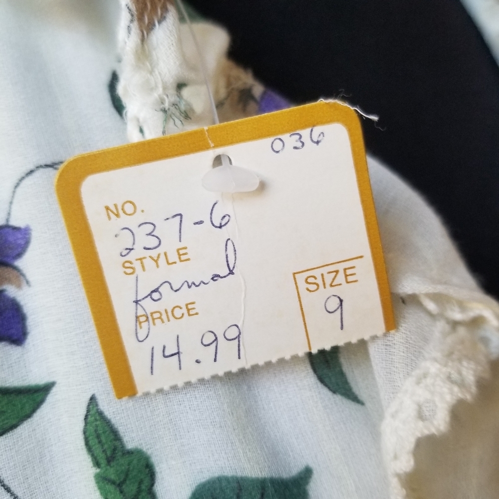 Vintage 70s Cottagecore Puff Sleeve Boho Floral Maxi Dress. S/M - Picture 6 of 11